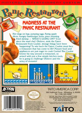 Panic Restaurant (USA) box cover back